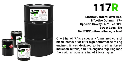 One Ethanol "R" 117 Octane E85 Racing Fuel 54 Gallon Drum